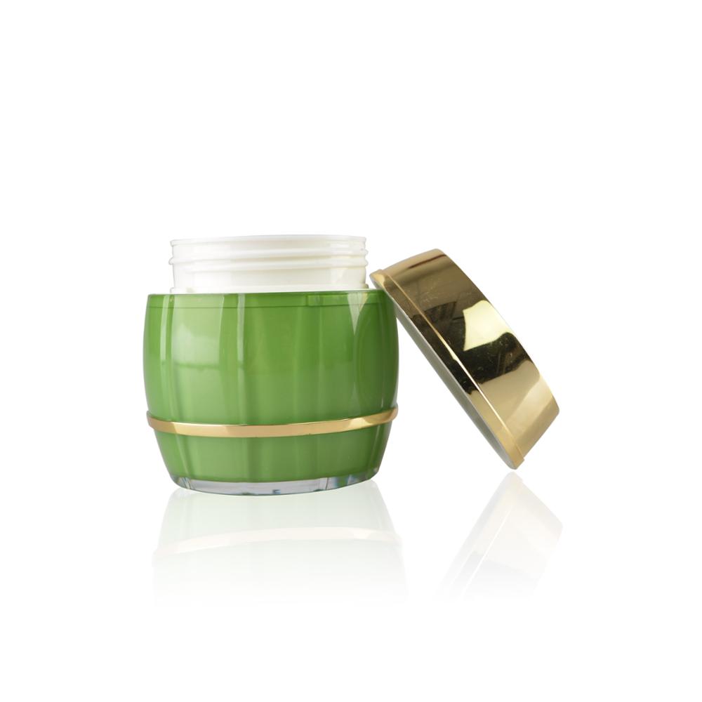 80g colorful drum shape cosmetic acrylic jars packaging