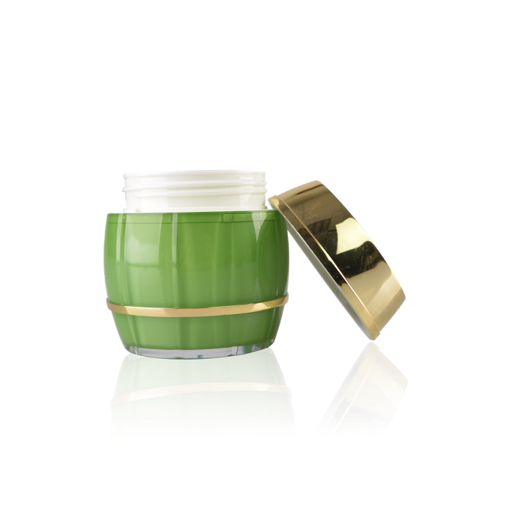80g colorful drum shape cosmetic acrylic jars packaging