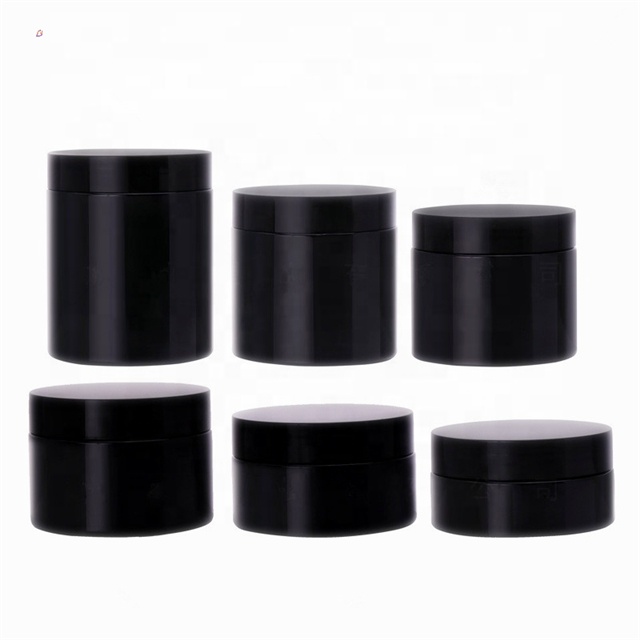80ml 100ml 120ml 150ml 200ml 250ml eco-friendly wide mouth black 6oz pet jars