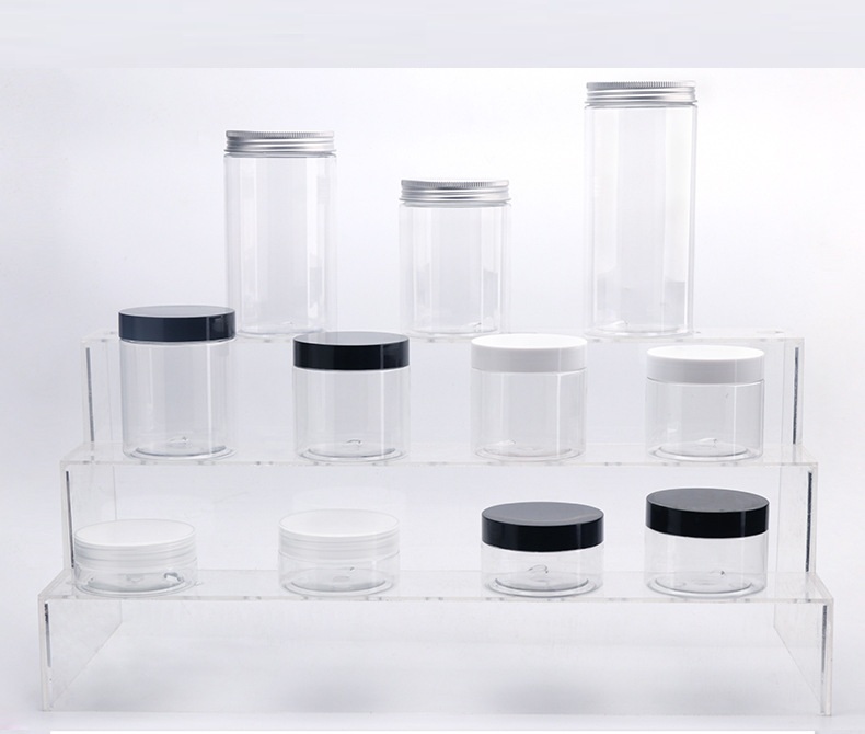 80ml 100ml 120ml 150ml 200ml cosmetic pet plastic black jar