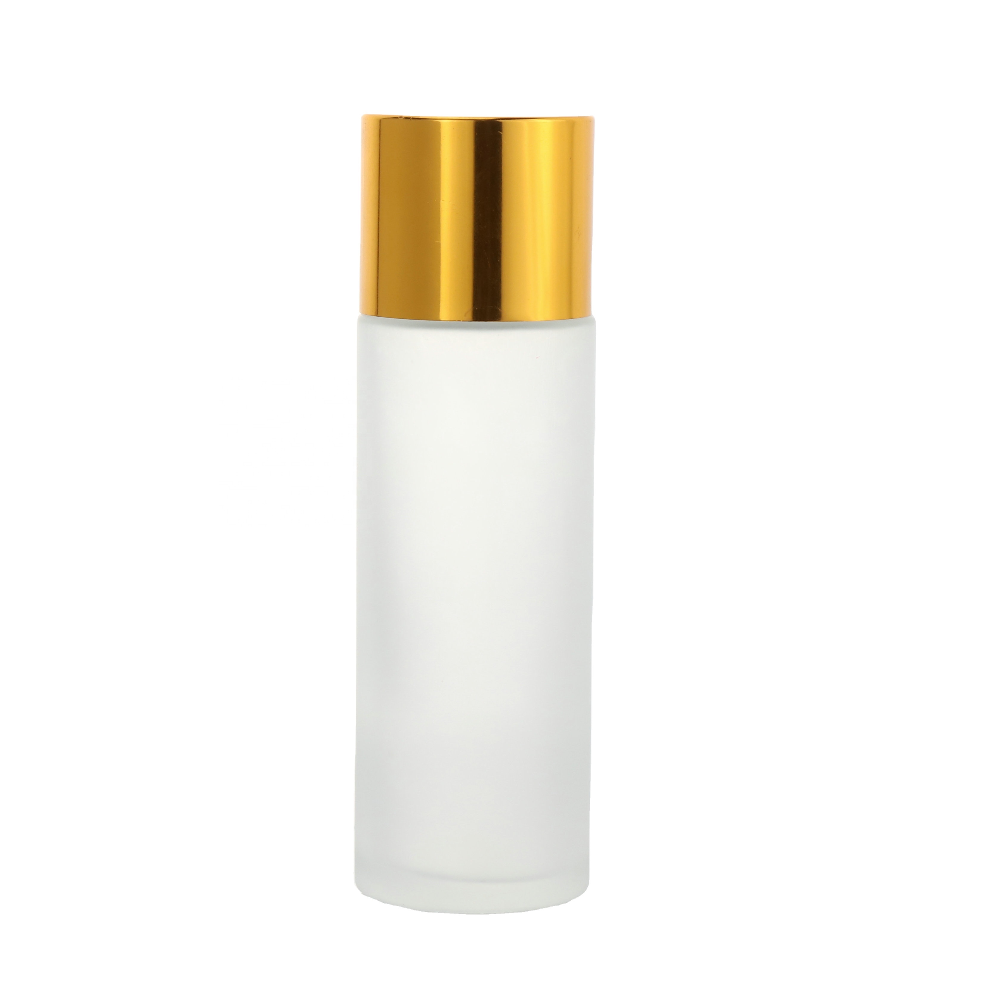 80ml 100ml 120ml 150ml cosmetic packaging frosted glass toner bottle with black white sliver cap