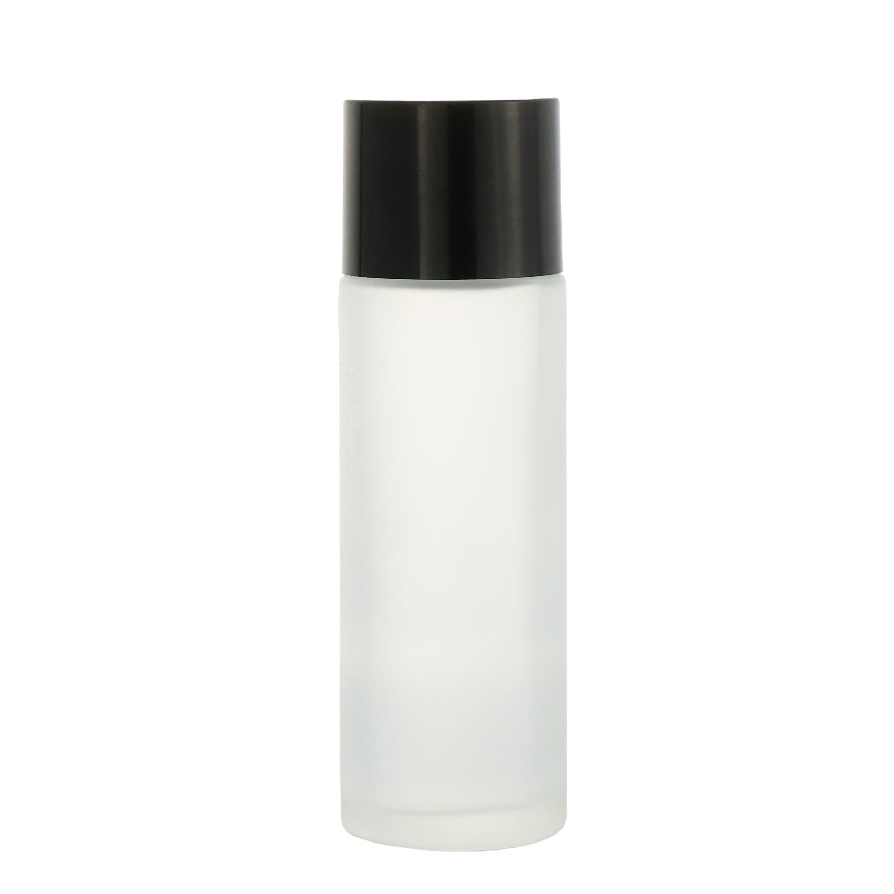 80ml 100ml 120ml 150ml cosmetic packaging frosted glass toner bottle with black white sliver cap