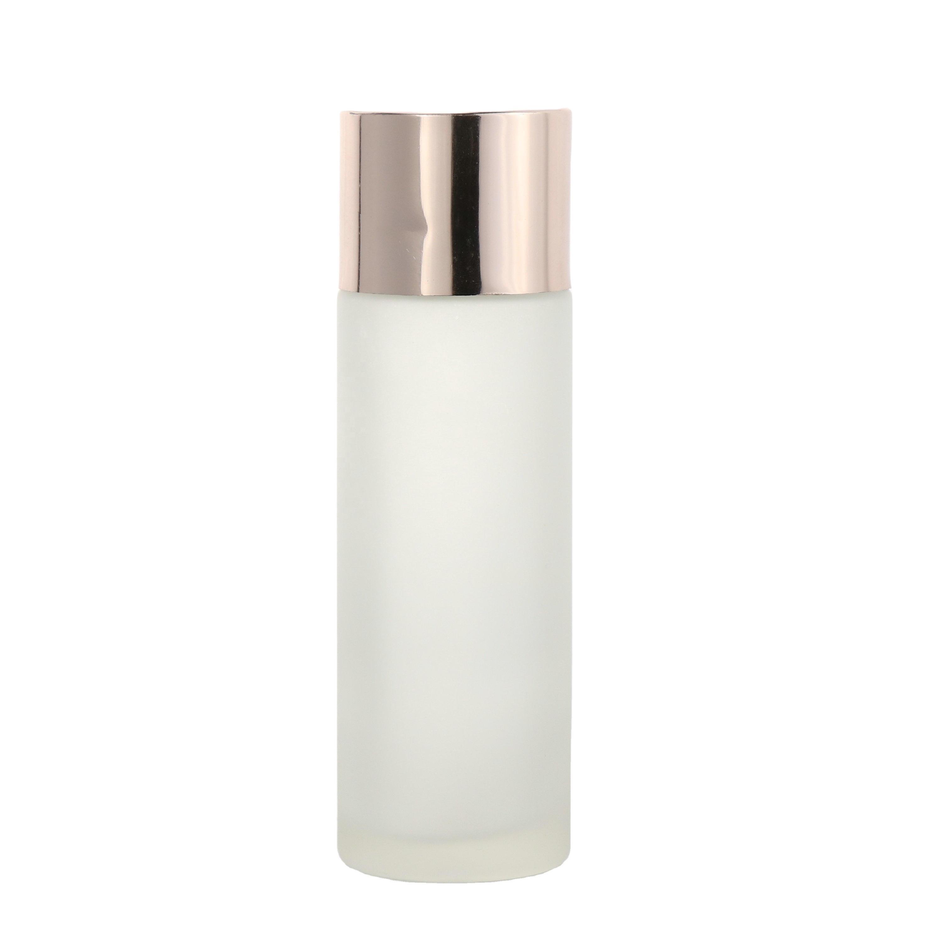 80ml 100ml 120ml 150ml cosmetic packaging frosted glass toner bottle with black white sliver cap