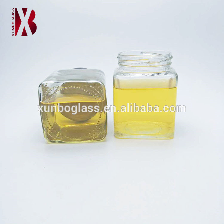 80ml 100ml 180ml square glass jar for honey/jam/sauce/chili