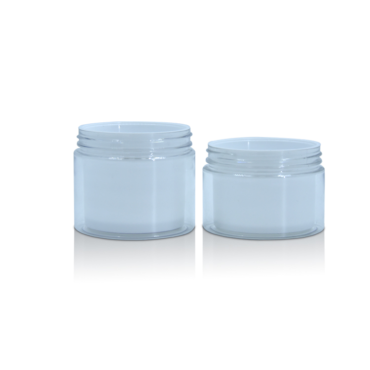 80ml 100ml eco friendly matt plastic cosmetic cream jar container / fancy double wall jars