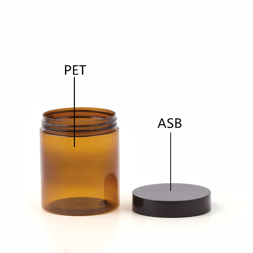 80ml 120ml 150ml 200ml 250ml Amber PET Bottle Straight Barrel Small Bottle Box Skin Care Products Round Plastic Empty Bottle