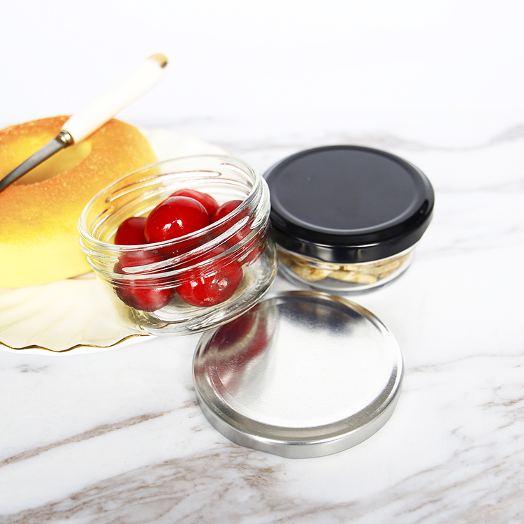 80ml 3 oz Wide Mouth Tamper Jam Jelly Butter Glass Jar With Screw Lid