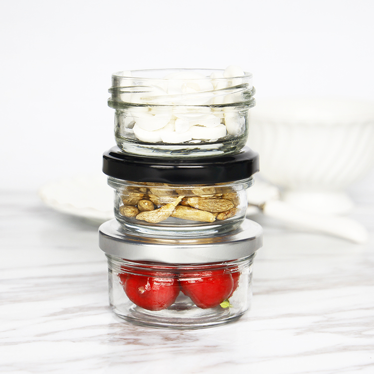 80ml 3 oz Wide Mouth Tamper Jam Jelly Butter Glass Jar With Screw Lid