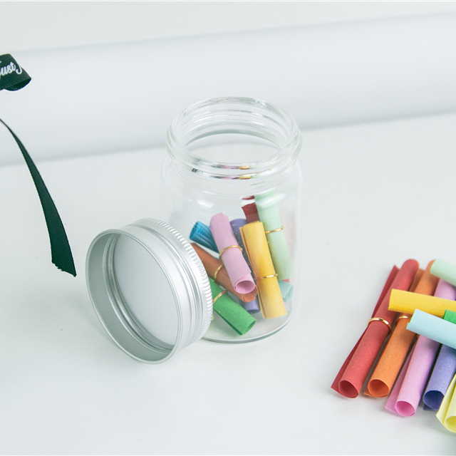 80ml Clear Glass Bottle with Silver Screw Lid, Storage Tank and Wishing Bottles,Various models available and good practicability