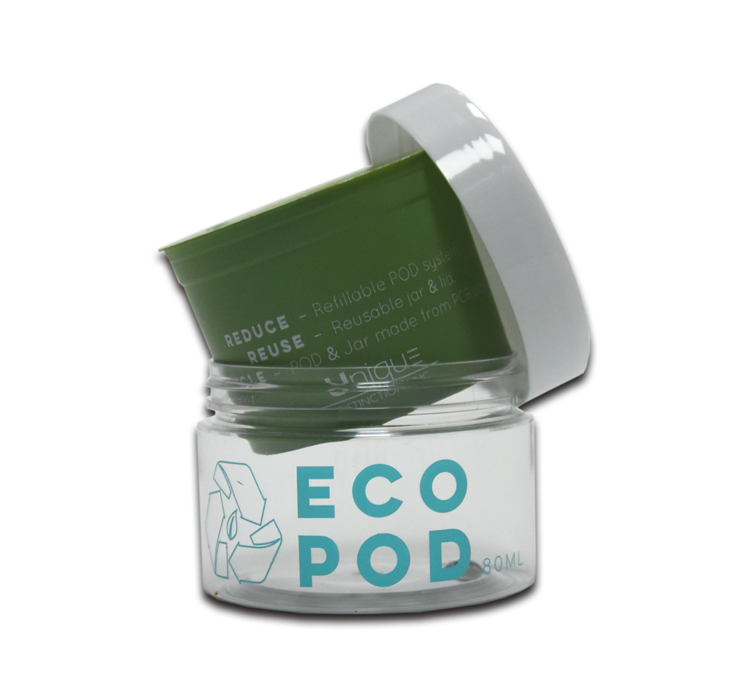 80ml Double Wall Plastic PET Cosmetic Jar Clear Face Cream Jar Round Cosmetic Packaging Jars