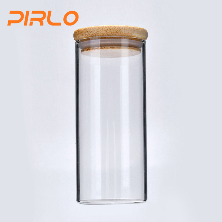 80ml glass food storage jar with bamboo lid