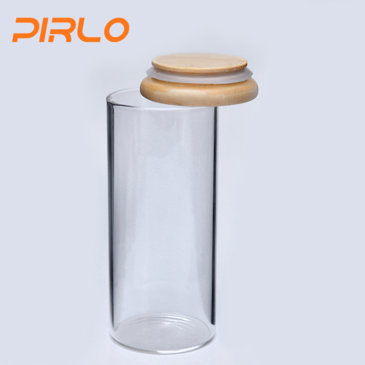 80ml glass food storage jar with bamboo lid