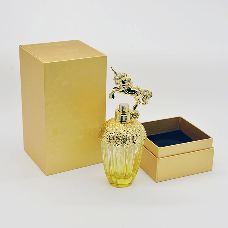 80ml luxury empty high quality OEM wholesale design transparent glass perfume bottle with gift box