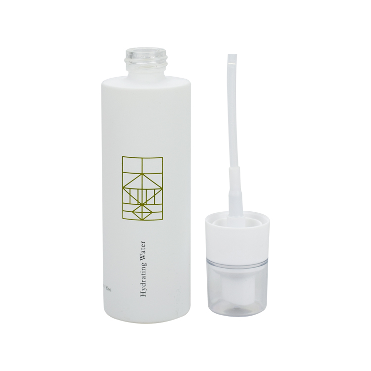 80ml matte white glass toner bottle glass mist spray bottle