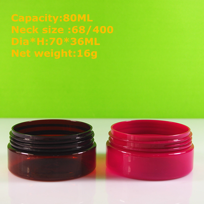 80ml plastic storage bottles & jars