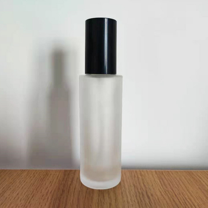 85ml 100ml frost glass perfume spray bottle with plastic cap 2.8oz 3.5oz