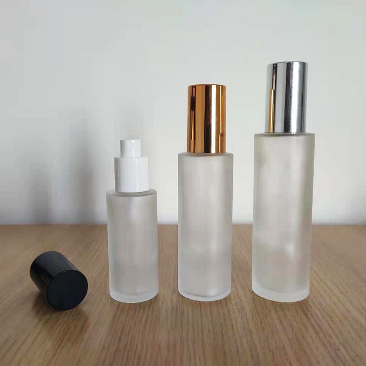 85ml 100ml frost glass perfume spray bottle with plastic cap 2.8oz 3.5oz