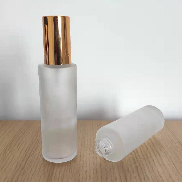 85ml 100ml frost glass perfume spray bottle with plastic cap 2.8oz 3.5oz