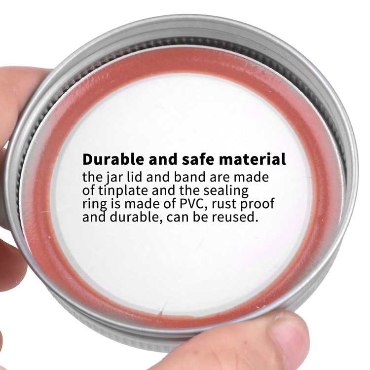 86mm Regular Mouth Canning Tinplate Mason Jar Lids Reusable Wide Mouth Leak-Proof Seal Mason Canning Cover with Seal Rings