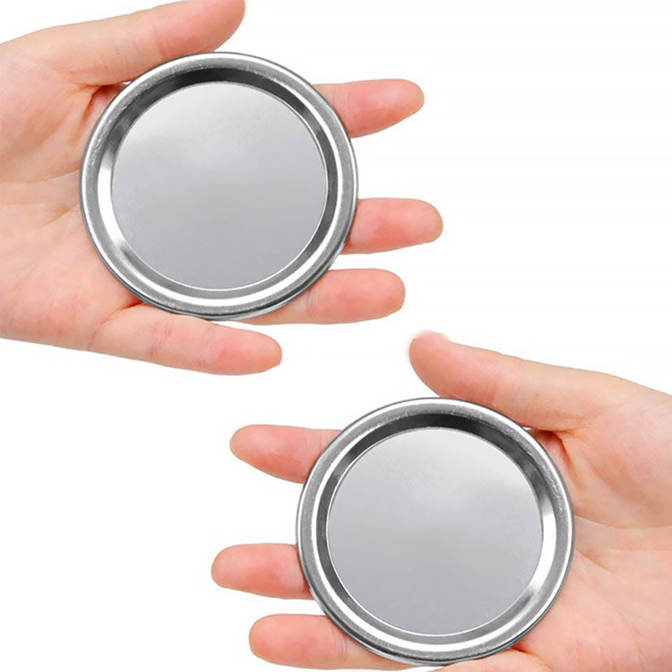 86mm Regular Mouth Canning Tinplate Mason Jar Lids Reusable Wide Mouth Leak-Proof Seal Mason Canning Cover with Seal Rings