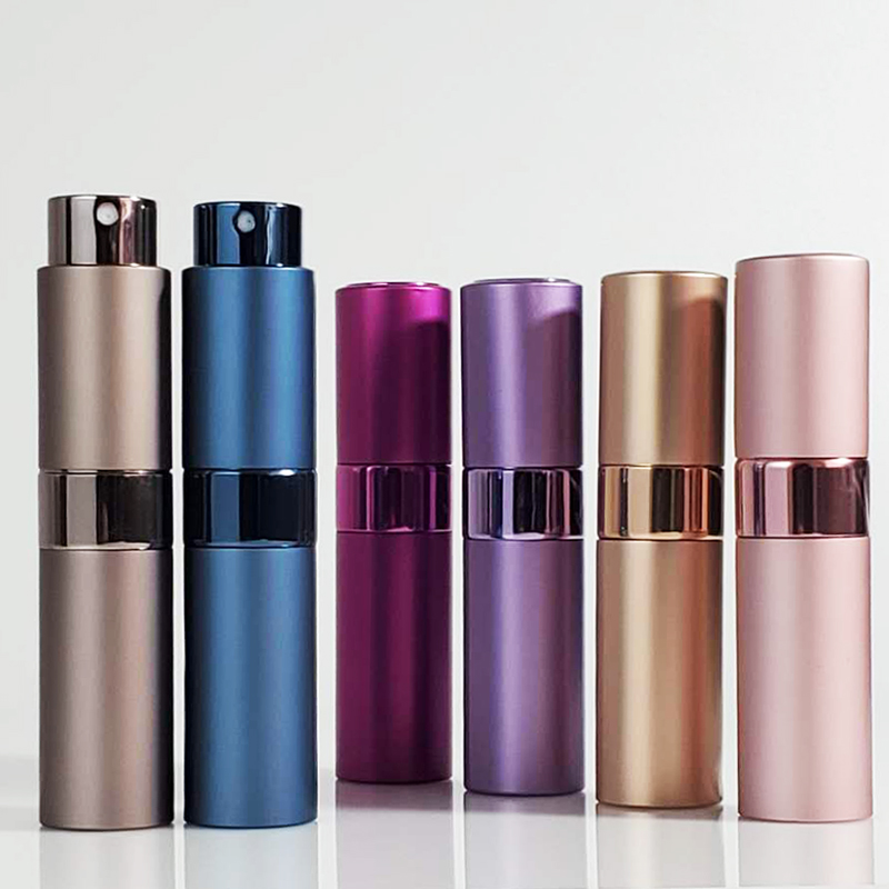 8ML 10ML 15ML 20ML Metal Gold Empty Men Tester Travel Atomizer Pink Pocket Size Perfume Mist Spray Bottles