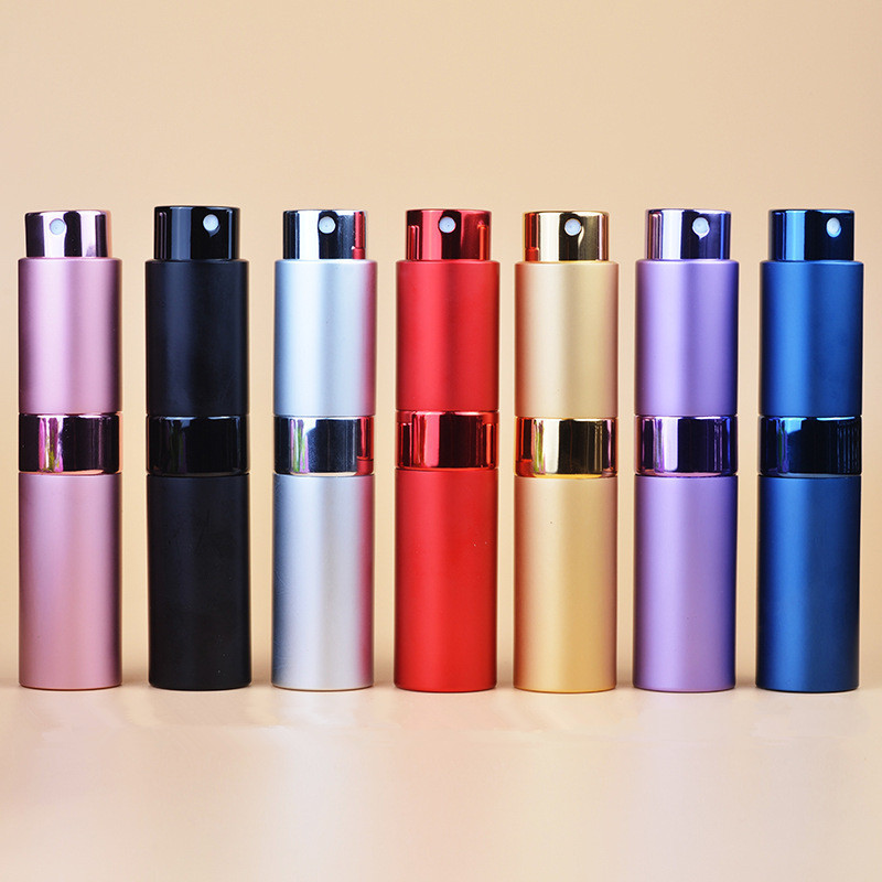 8Ml Aluminum Shell Refill Twist Up Open Portable Refillable Perfume Atomizer Perfume Bottle
