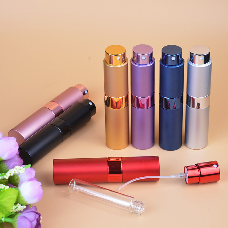 8Ml Aluminum Shell Refill Twist Up Open Portable Refillable Perfume Atomizer Perfume Bottle