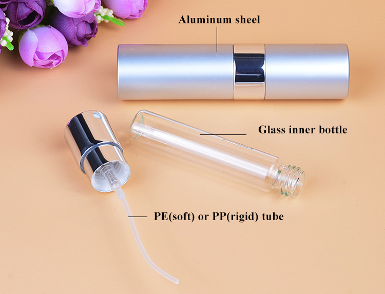 8Ml Aluminum Shell Refill Twist Up Open Portable Refillable Perfume Atomizer Perfume Bottle