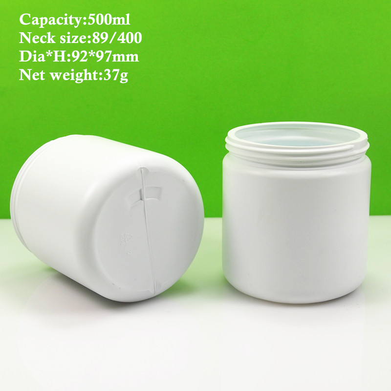 8OZ 16OZ 500ml PE HDPE plastic hair product jar