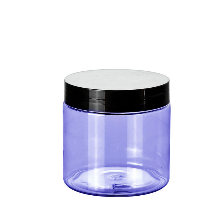 8OZ 250ml Empty clear body scrub jars with Portable Travel Bottle Pot Jars