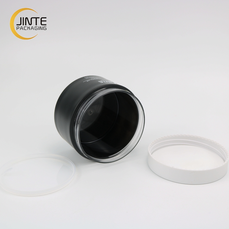 8OZ/250ml Plastic Jar, Skin Care Use Cosmetic Cream and Lotion Plastic Jar Matte Black