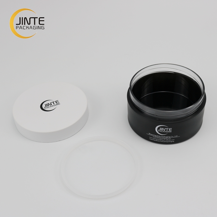 8OZ/250ml Plastic Jar, Skin Care Use Cosmetic Cream and Lotion Plastic Jar Matte Black