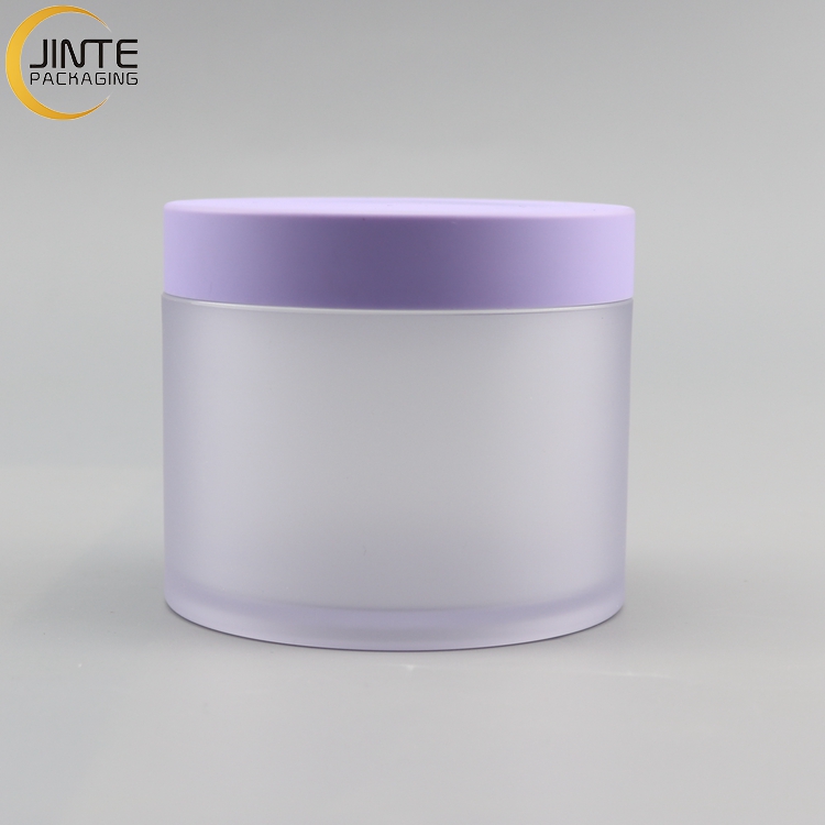 8OZ Matte Purple Cream PETG Cosmetic Jar 250ml Plastic Hair Mask Empty Containers