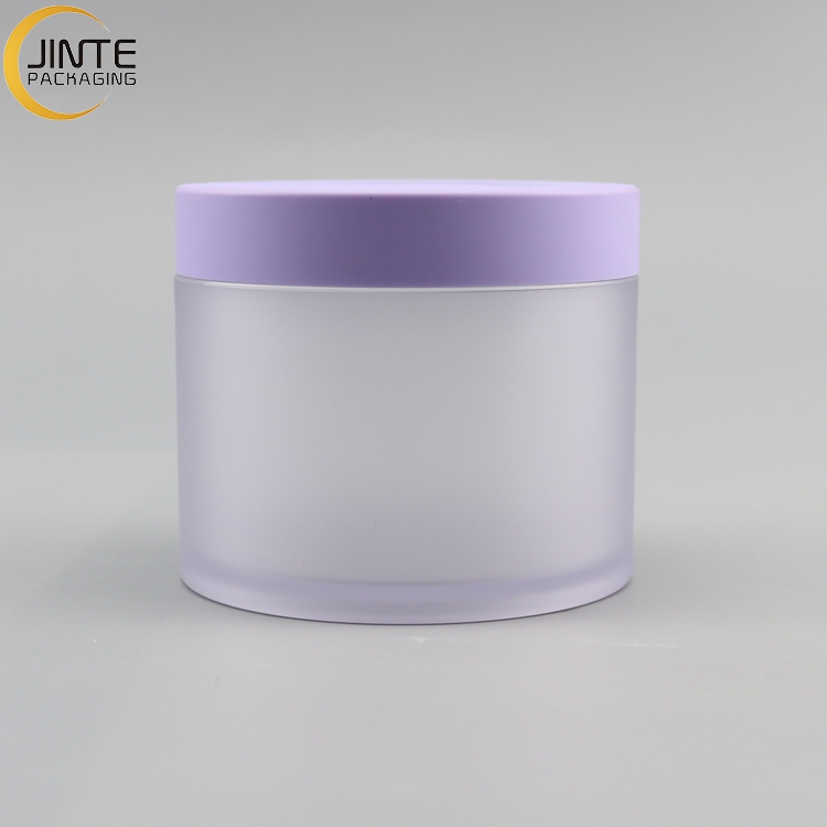 8OZ Matte Purple Cream PETG Cosmetic Jar 250ml Plastic Hair Mask Empty Containers