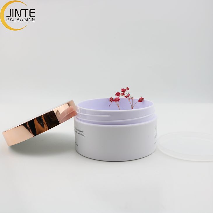 8OZ New Product Screws Rose Gold Crown Pot Cream Jar Plastic Cosmetics Containers and Packaging