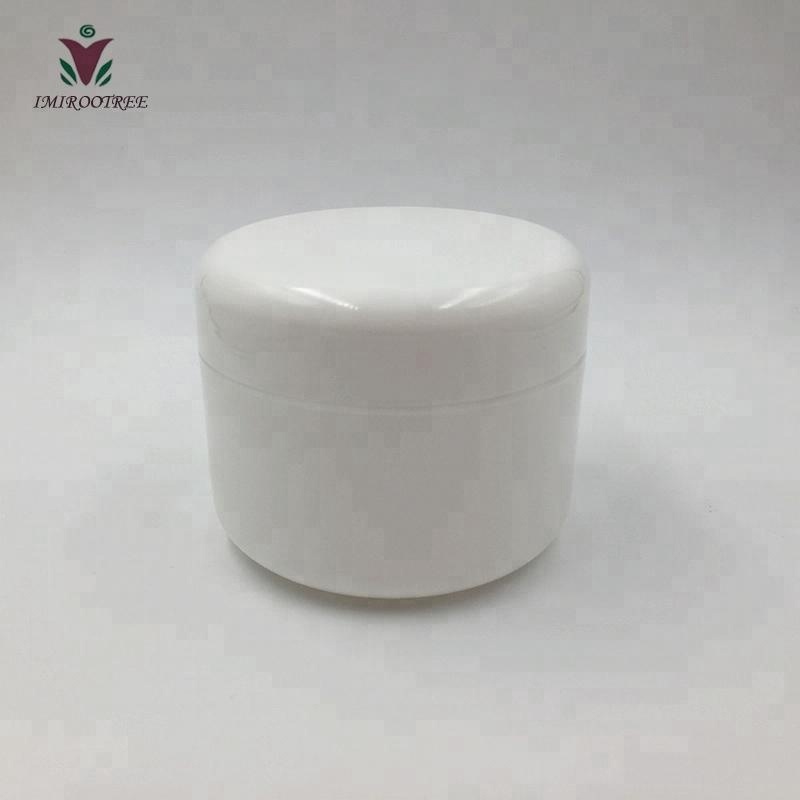 8Oz 250g White Plastic makeup cosmetic cream Jar with Dome Lid Refillable