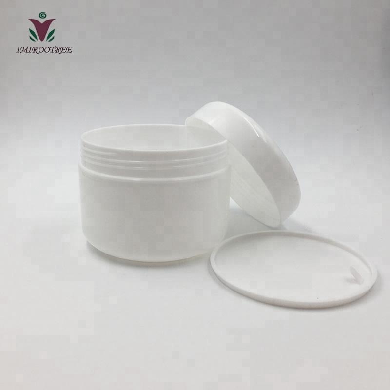 8Oz 250g White Plastic makeup cosmetic cream Jar with Dome Lid Refillable