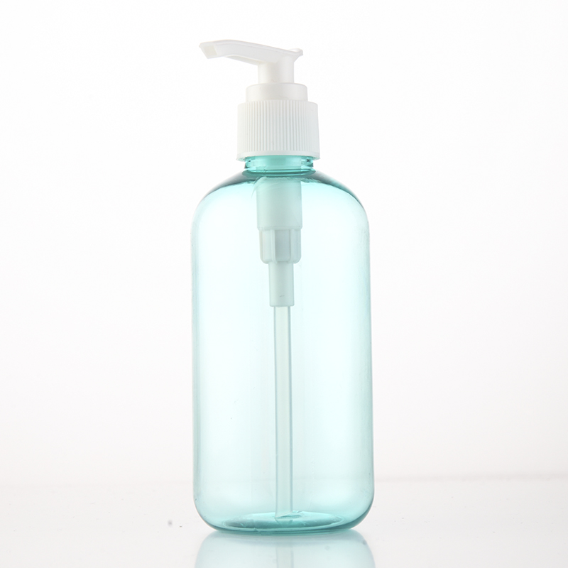 8Oz Empty Clear Pet Cosmetic Plastic Body Pump Shampoo Lotion Bottle