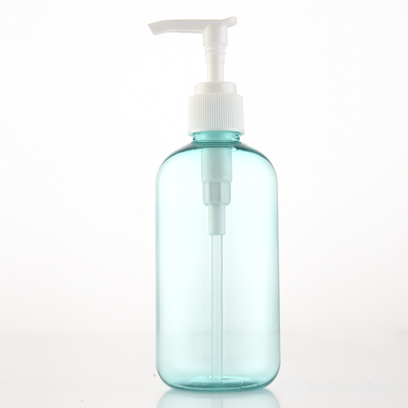 8Oz Empty Clear Pet Cosmetic Plastic Body Pump Shampoo Lotion Bottle