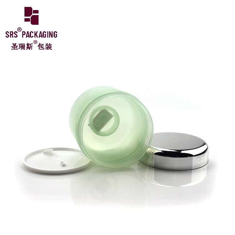 8g 15g 30g 50g 100g 150g 200g 250g cosmetic packaging clear green pp plastic cream jar with sliver lid