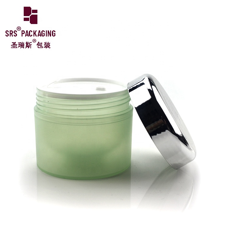 8g 15g 30g 50g 100g 150g 200g 250g cosmetic packaging clear green pp plastic cream jar with sliver lid