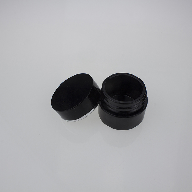 8g 15g 30g 80g Black Cream Jar with Silver Line PG001 Wholesale