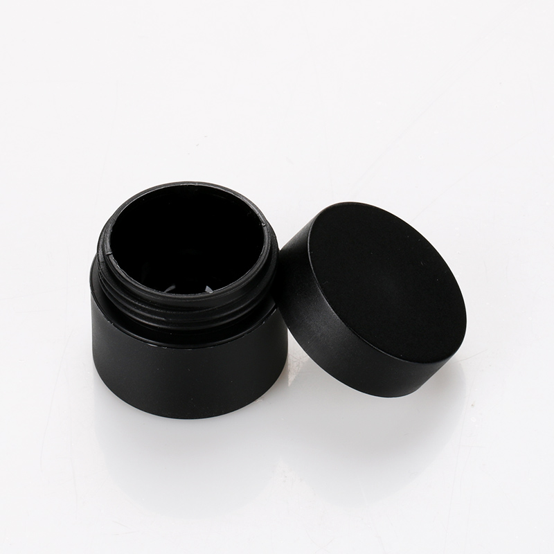 8g black custom made color gel round container nail gel polish pp plastic jar