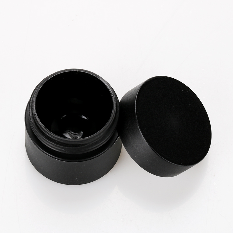 8g black custom made color gel round container nail gel polish pp plastic jar