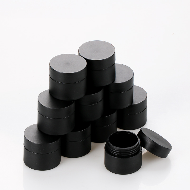 8g black custom made color gel round container nail gel polish pp plastic jar