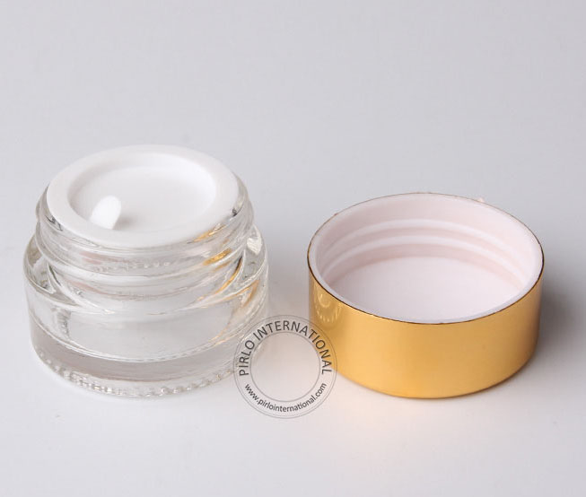 8g glass jar wholesale glass jar amber/clear glass cosmetic packaging jars