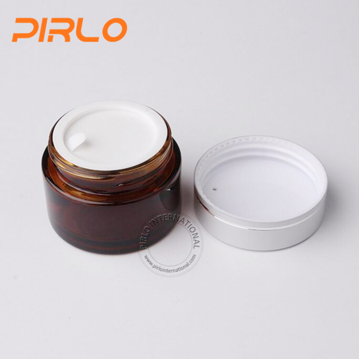 8g glass jar wholesale glass jar amber/clear glass cosmetic packaging jars