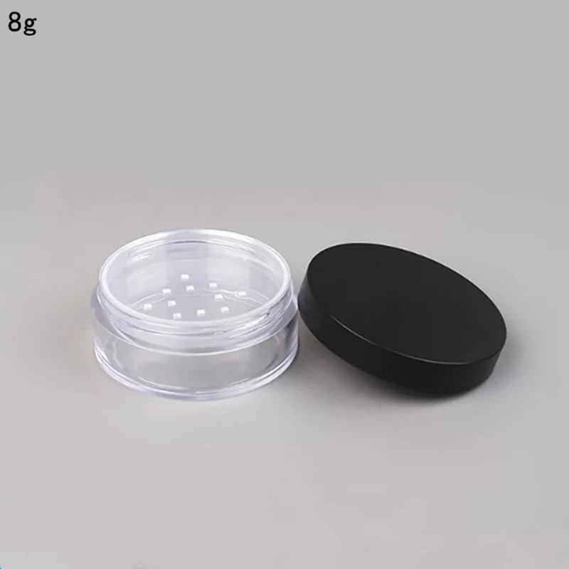 8g round bottom Loose powder jar,blusher cosmetic packaging case,plastic eye shadow container