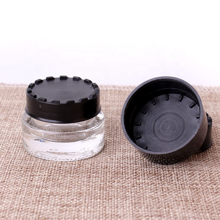 8g round glass eye cream jars with child resistant cap
