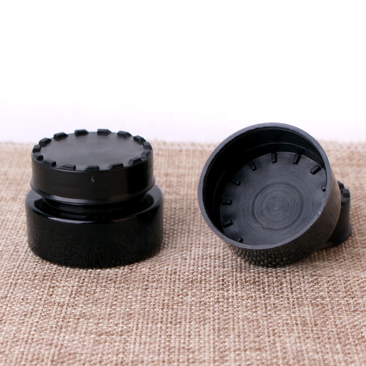 8g round glass eye cream jars with child resistant cap